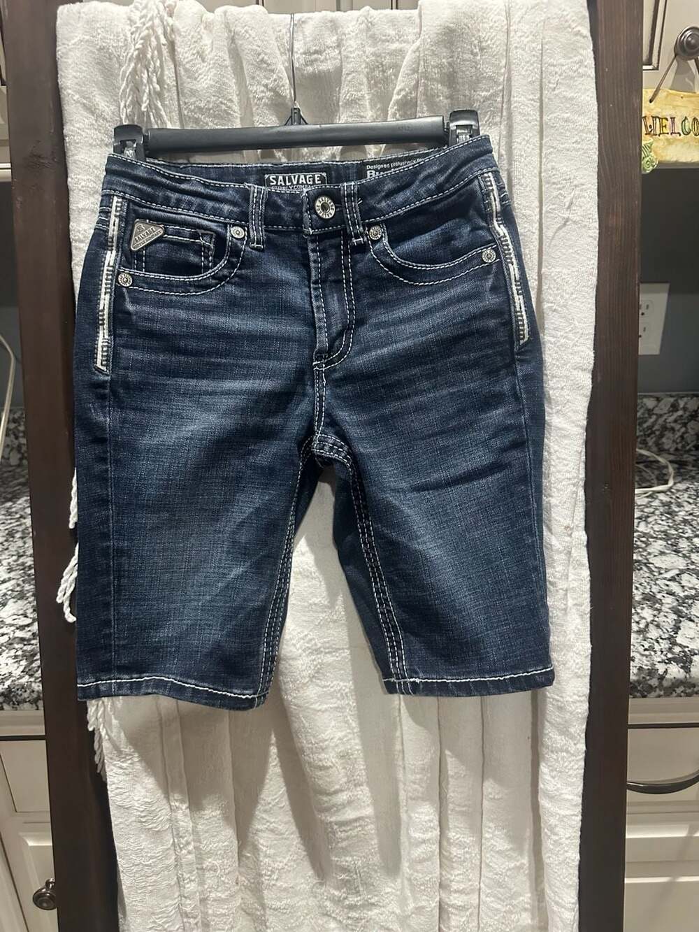 Salvage Supply Company Denim Bermuda Shorts girls sz 12
